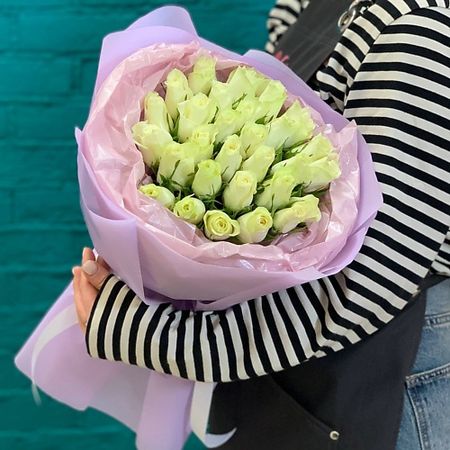 Букет живых цветов ЦВЕТЫ МИШКИ Букет из 29 белых роз григорий георгиевич белых учим а