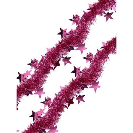 мишура новогодняя Звезды 200х7см розовый алессандра маттанца стрит арт восходящие звезды