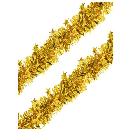 мишура новогодняя Звездочки 200х9см золото
