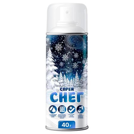 снег искусственный в спрее белый 40г