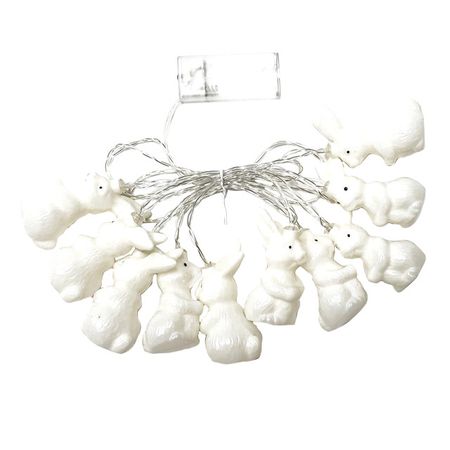 гирлянда Зайки 220см 10LED  теплый белый
