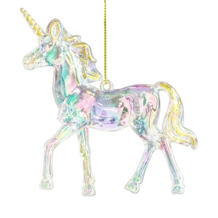 подвеска Единорог 11x11,6x18см полистирол прозрачный пенал единорог