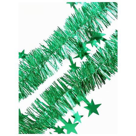 мишура новогодняя Звезды 200х5см зеленый