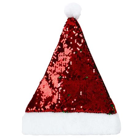 колпак новогодний MAXIJOY с пайетками 29х40см красный