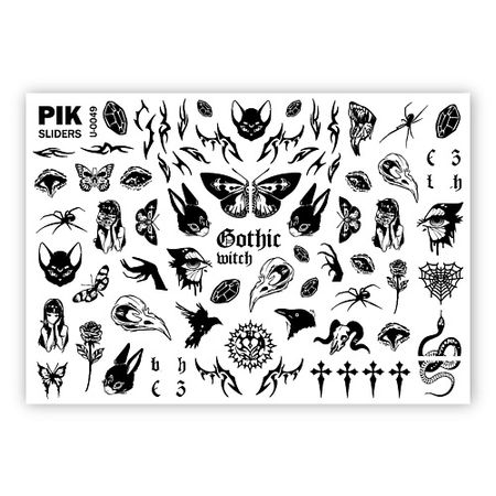 Слайдеры PIK Слайдеры для ногтей P-049 Готика