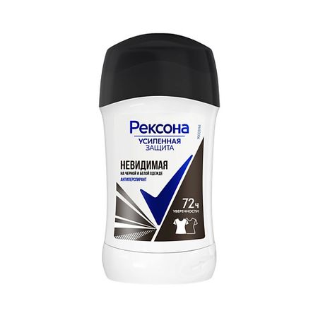 Дезодорант-стик REXONA РЕКСОНА Део-стик Кристалл Невидимая защита на чёрном и белом