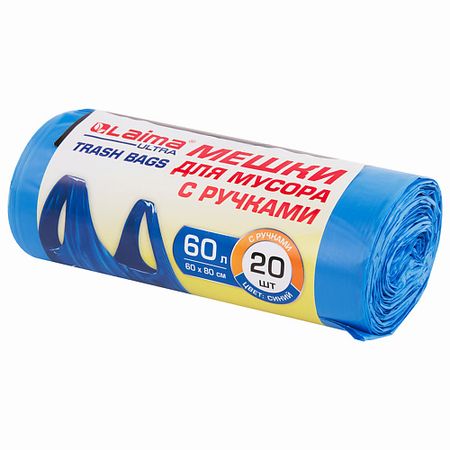 Мешок для мусора LAIMA Мешки для мусора с ручками ULTRA прочные