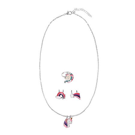 Набор бижутерии MARY POPPINS Цепочка с подвесками и кольцо Яркий Единорог