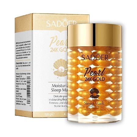 Маска для лица SADOER Маска для лица гелевая ночная увлажняющая и восстанавливающая с золотом 24 карата