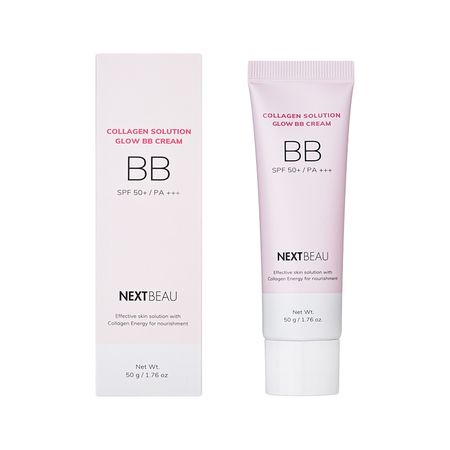 Крем для лица NEXTBEAU COLLAGEN SOLUTION BB с гидролизованным коллагеном SPF-50+ оттенок natural beige 50 г