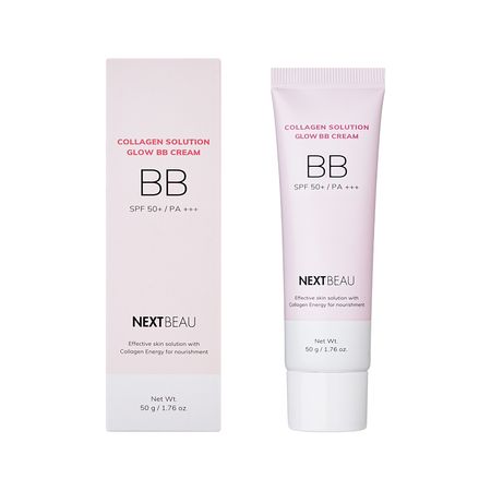 Крем для лица NEXTBEAU COLLAGEN SOLUTION BB с гидролизованным коллагеном SPF-50+ оттенок light beige 50 г