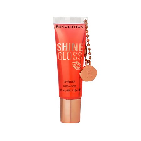 Блеск для губ REVOLUTION SHINE GLOSS с брелоком ультраглянцевый тон Peach pop дикинсон эмили за красоту мою отняли жизнь