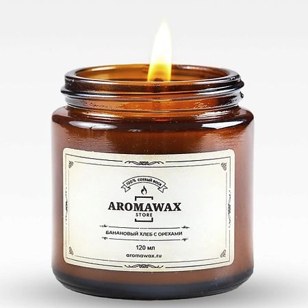 Свеча AROMAWAX Ароматическая свеча Банановый хлеб с орехами