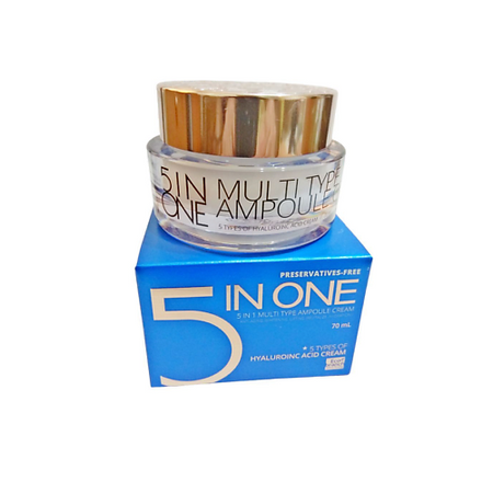 Крем для лица ECOBRANCH Ампульный крем с гиалуроновой кислотой  5 в 1