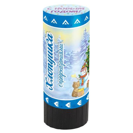 хлопушка пружинная с предсказанием Классика 11,5см фольированный серпантина и конфетти в асс-те