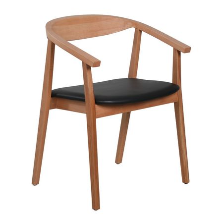 стул TWIST 575х495х760мм дерево/искусственная кожа коричневый/черный