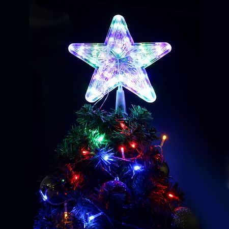 верхушка на ёлку Белая звезда 22х22см 20LED 1режим мульти