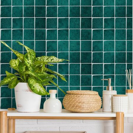 панель декоративная самоклеящаяся BESTENHAUS Классика изумруд 300х300мм 4шт.