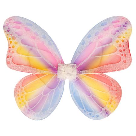 крылья карнавальные Разноцветная бабочка 51,5х2х41см 190г/кв.м полиэстер/металл/пластик