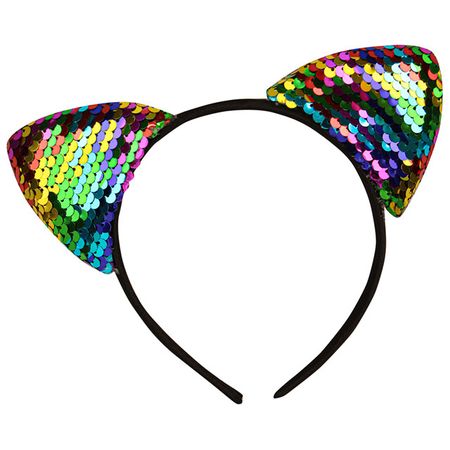 ободок карнавальный Милые ушки 15х20см пластик