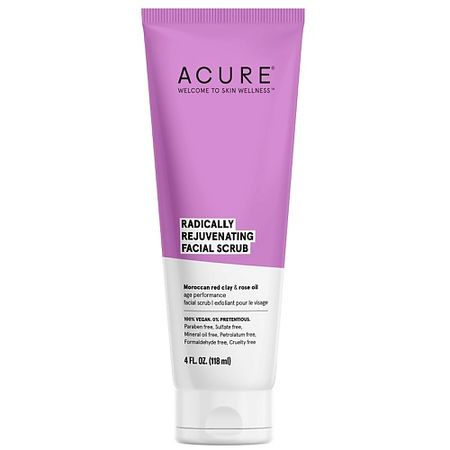 Скраб для лица ACURE Скраб для лица с марокканской красной глиной и розовым маслом Radically Rejuvenating