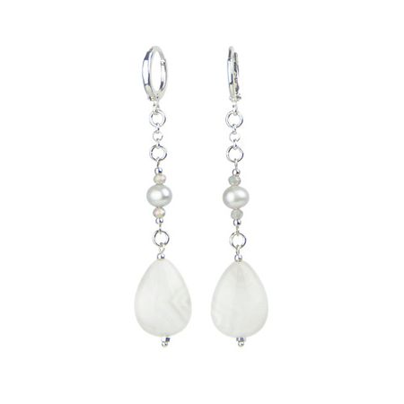 Серьги LANZEROTTI Серьги с агатом, жемчугом и кристаллами