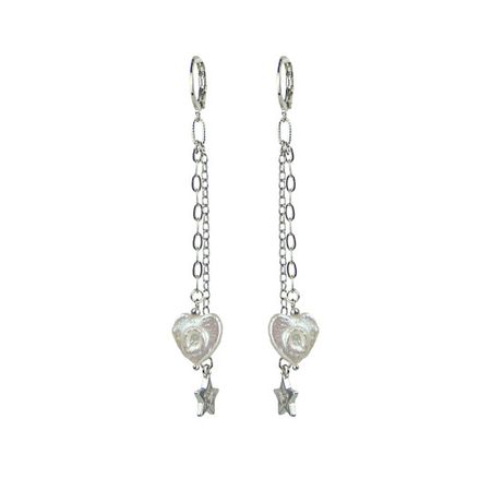 Серьги LANZEROTTI Серьги Gelido, с жемчугом в форме сердца и звездой