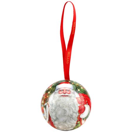 украшение подвесное шар с предсказаниями Дедушка Мороз 6,8см металл в асс-те