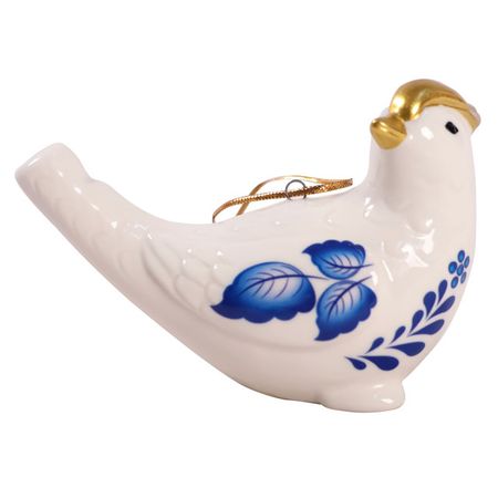 подвеска Птичка 4,5 см фарфор белый