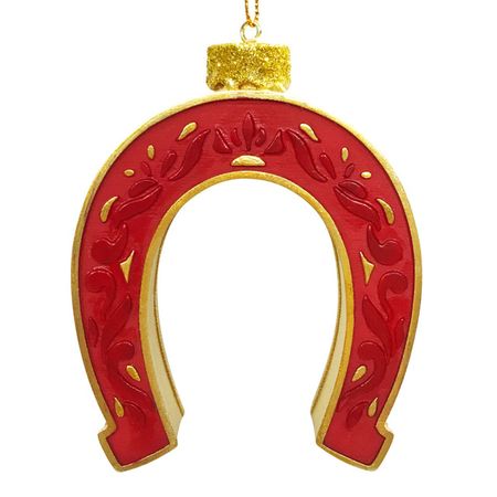 подвеска Подкова красная 9х8х2см полирезина элен скор сломанная подкова таверна у трёх дорог