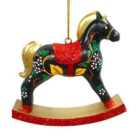 подвеска Лошадка 8,5х8,5х3см полирезина черный