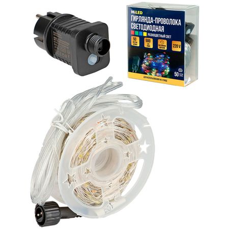 гирлянда MILED Роса 50м 500LED мульти