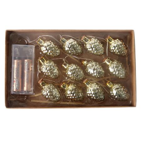 гирлянда Шишки 150см 12LED  теплый белый