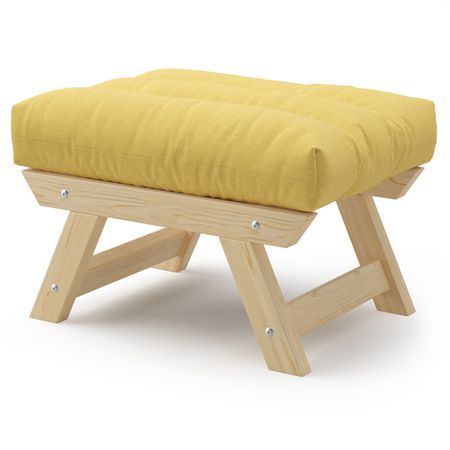 пуф Европа 650х450х470мм рогожка Laguna 555 желтый