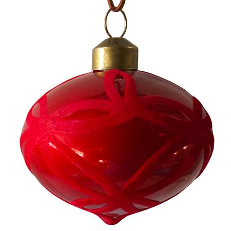 подвеска MAXIJOY 8см стекло красный мишура новогодняя 6х200 красный