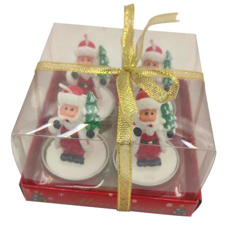 набор свечей MAXIJOY Санты 4шт 3,5х5см