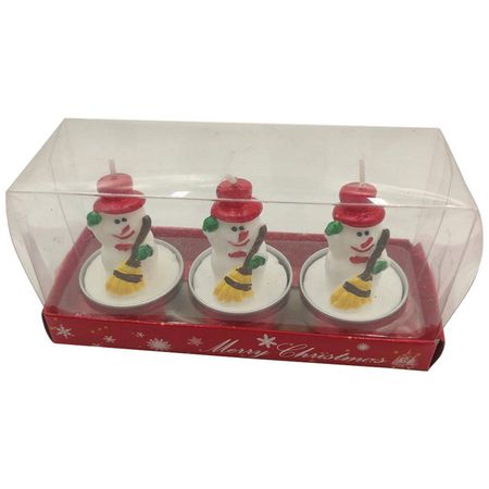 набор свечей MAXIJOY Снеговики 3шт 4,5см
