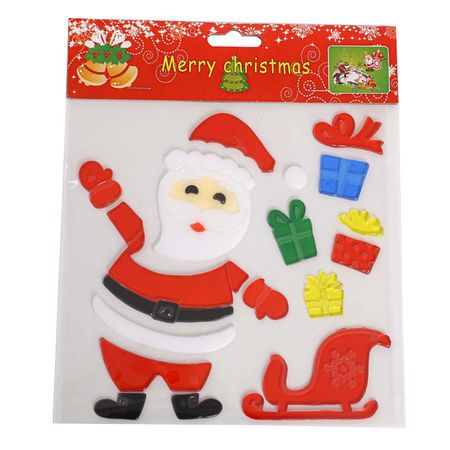 наклейка на окно MAXIJOY Дед Мороз с подарками 20х24,5см ТПР-резина