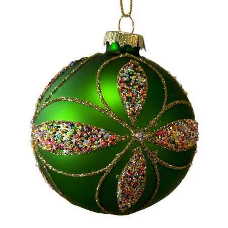 шар MAXIJOY Цветок 80мм стекло зеленый