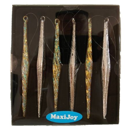 набор подвесок MAXIJOY Сосульки 6шт 14см стекло фигурка аниме sega моногатари шинобу ошино 14см 39549