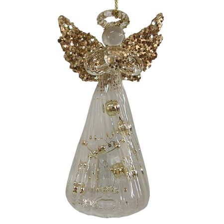 подвеска MAXIJOY Ангел 8см стекло прозрачный