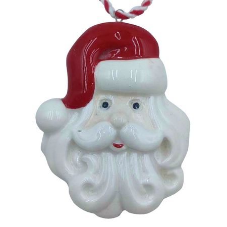 подвеска MAXIJOY Дед Мороз 7,5см керамика белый, красный