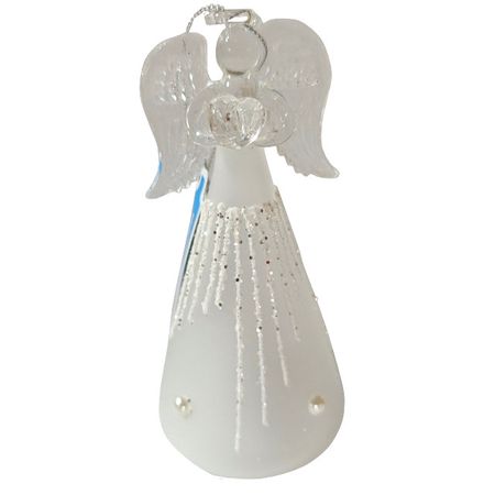 подвеска MAXIJOY Ангел 13см стекло прозрачный с подсветкой