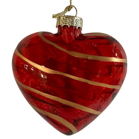подвеска MAXIJOY 8см стекло красный мишура новогодняя 6х200 красный
