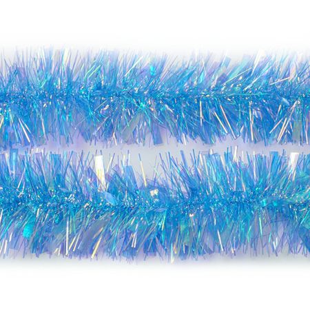 мишура MAXIJOY 200х9см голубая мишура новогодняя 6х200 золото