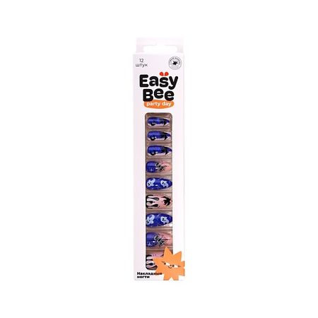 Накладные ногти EASYBEE Набор накладных ногтей с клеевыми стикерами NAIL DAY Blue Branch
