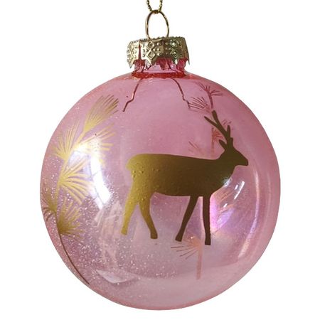 шар MAXIJOY 80мм стекло розовый