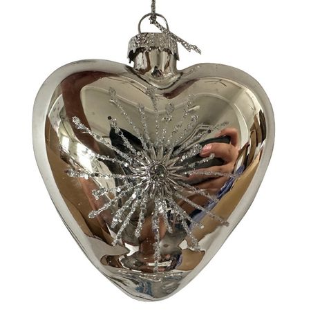 подвеска MAXIJOY 8,5см стекло серебряный