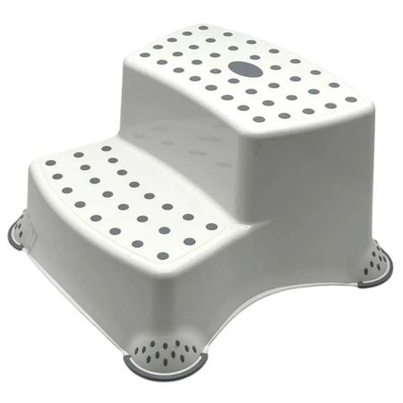 ступенька-подставка двухярусная PRIMA NOVA хозяйственная 30х20х15см белый ABS пластик