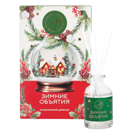 аромадиффузор AROMA HARMONY  Зимние объятия, открытка 50 мл